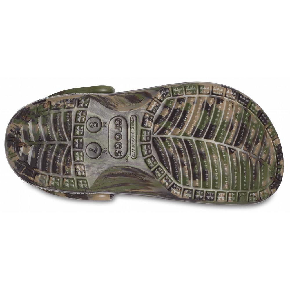 Green Men's Crocs Baya Marbled Clogs | NZ 0780MQZA